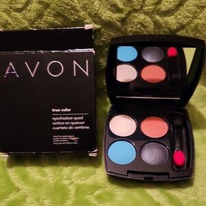 Avon True Color Eyeshadow Quad - Blue, Black, Cream, Brown
